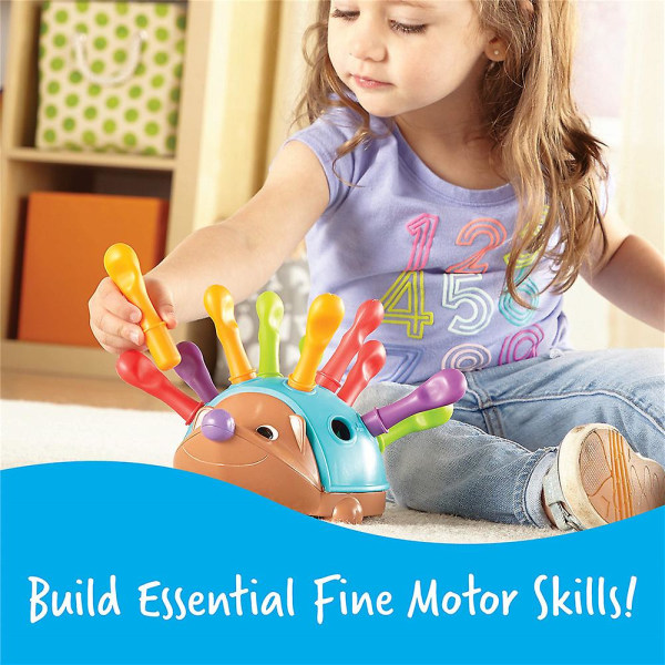 Spike The Fine Motor Hedgehog Hånd-øje koordination Indsat Børn Børn Tidligt pædagogisk legetøj