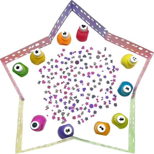 10-delars Mini Pappershålslag Formstans 3/8\" Hantverksstans för Scrapbooking-material