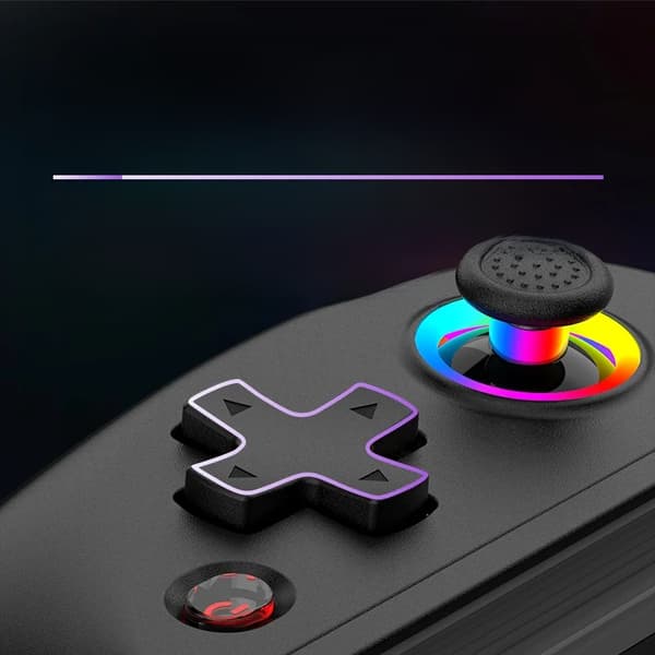 Sort trådløs controller, kompatibel med PS5, PC/MAC, mobile enheder