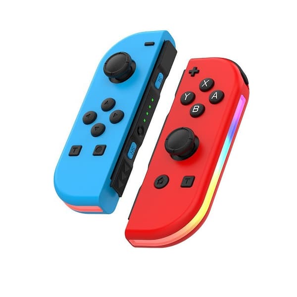 Grå Bluetooth Trådløs Spilcontroller til Nintendo Switch med Wake-up, Dobbelt Vibration, RGB-lys