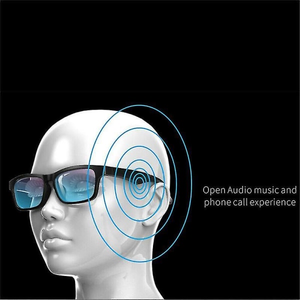 Hörlurar Solglasögon Smarta glasögon stöder Bluetooth med mikrofon Sport Driving Earphone Redmiter@