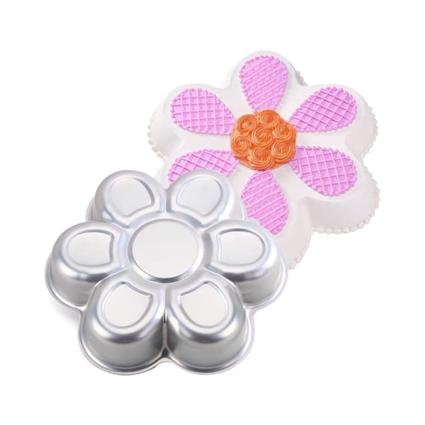 Aluminium 3D Blomsterform Kagedekorationsform Bageforme DIY Køkkenudstyr - 14895