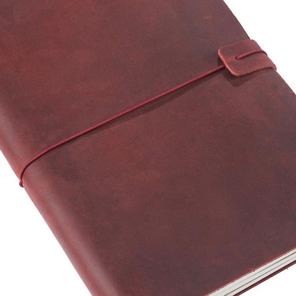 Reisedagbok for reisedagbok i 100 % ekte skinn Vintage håndlaget kuskinnsgave