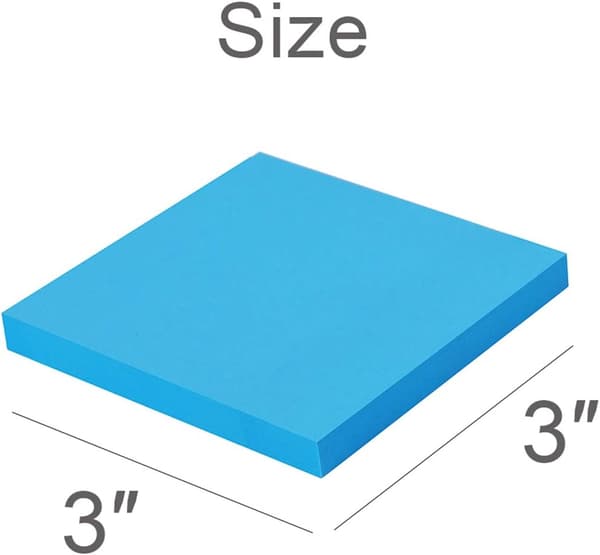 (8 stk.) Sticky Notes 3\" x 3\" Lyse farver Selvklæbende blokke Let at sende til hjemmekontoret