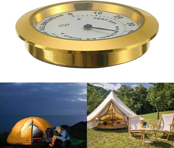 Analog cigarrhygrometer, precisions rund glashygrometer för cigarrlåda, cigarrskåp