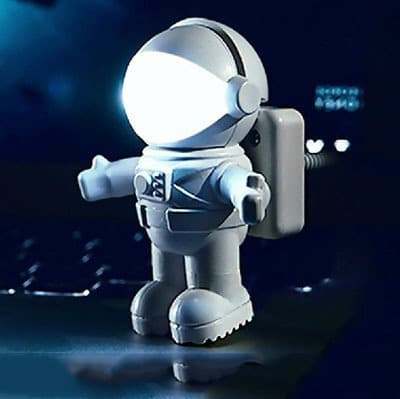 2 kpl LED USB -lukuvalaisin, Creative Spaceman Astronaut Eye-Care