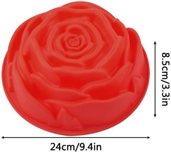Bakeutstyr Non-Stick Silikonform for Muffins, Sjokoladekake, Såpeform, Roseform