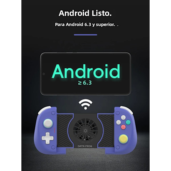 Grøn 2.4G Trådløs Spilcontroller, Kompatibel med Linux, Android-telefon, PC og Smart TV, Joystick Gamepad