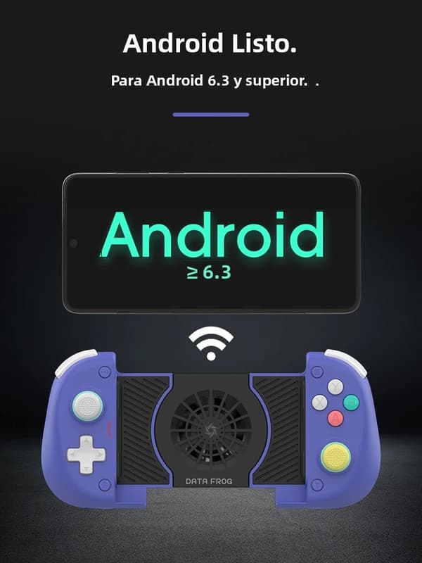 Sort 2.4G Trådløs Spilcontroller, Kompatibel med Linux, Android-telefon, PC og Smart TV, Joystick Gamepad