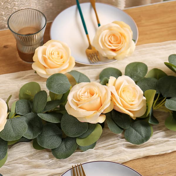 Kunstig rose vinstok, champagne, 1 stk