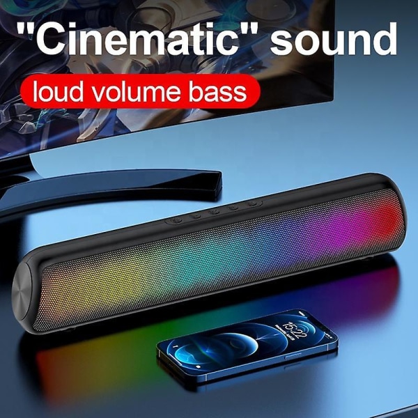 Gleaser Light Bluetooth Audio Subwoofer Bluetooth Audio Sans Fil Led Lumire Couleur Noir
