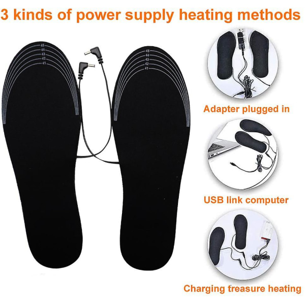 Opvarmede indlægssåler - Usb-opvarmelige termosål-indlægssåler til sko, fod- og sålvarmer