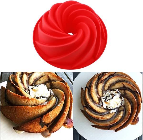 Silikone Brioche Form, Silikone Kageform Køkken Kageforme - Roseform