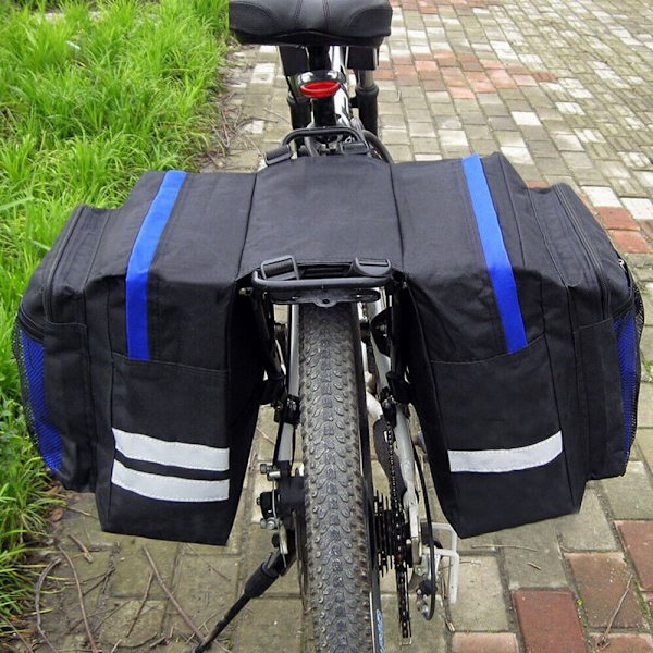 Dobbelt Taske Taske Cykel Cykel Bagsæde SORT