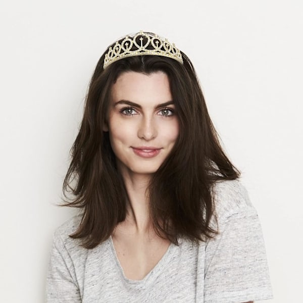 Fødselsdagskroner til kvinder Fødselsdagsdronning Sash & Rhinestone Tiara Sæt Fødselsdagstiaraer og Sash til kvinder