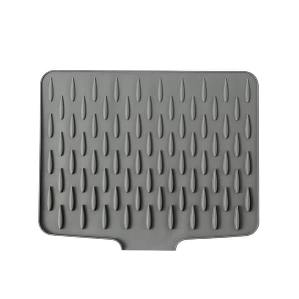 Silikone Spildmåtte til Bordplade – Beskyttelsesmåtte til Vask & Køleskab, Lysegrå 26×32cm