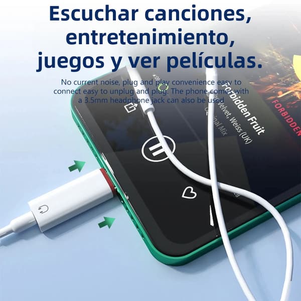 USB-C til 3,5 mm hovedtelefonadapter lydkonverter kompatibel med iPhone 15 og USB-C Samsung-telefoner