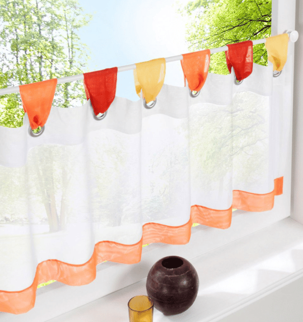 Färgglad Sling Café Kök Arbetsrum Sovrum Liten Gardin (Orange 60x120cm)