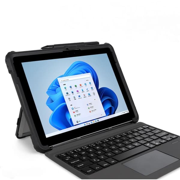 Etui for Microsoft Surface Pro 8, Støtsikkert hardt skall med stativbeskyttelse, Transparent matt (uten stropp)