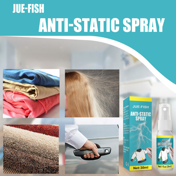 1 stk 30ml antistatisk spray husholdnings antistatisk spraytøj foruden statisk skyllemiddel til vintertøj