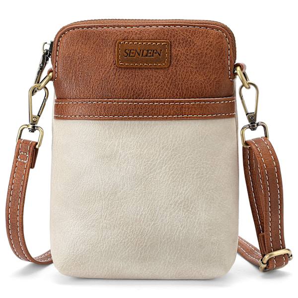 2024 Ny Trendig Casual Crossbody Väska Lätt Axelväska Dam Mobiltelefonväska Pu Liten Väska Nyckelväska White And Brown