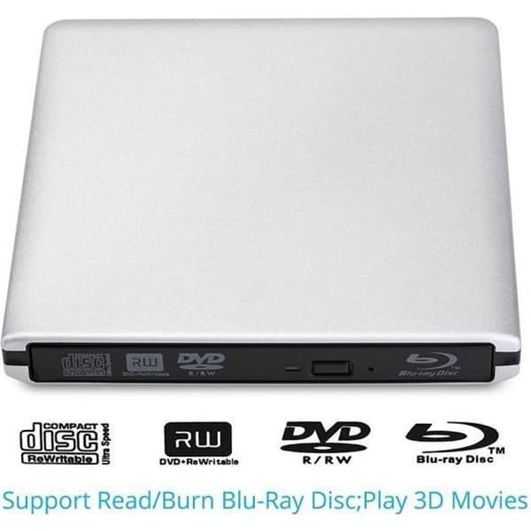 USB 3.0 Ekstern Blu-ray-stasjon CD DVD-brenner Leser Bærbar Optisk Stasjon Avtakbar Design