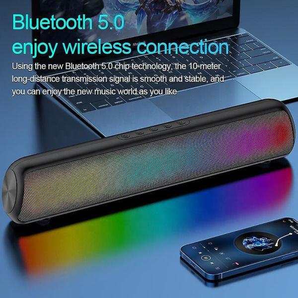 Gleaser Light Bluetooth Audio Subwoofer Bluetooth Audio Sans Fil Led Lumire Couleur Noir