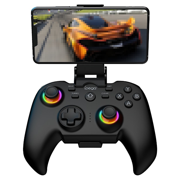 Vit Handkontroll med Adapter Bluetooth Gamepad, Kompatibel med Android, PC, Switch-stil, PS3