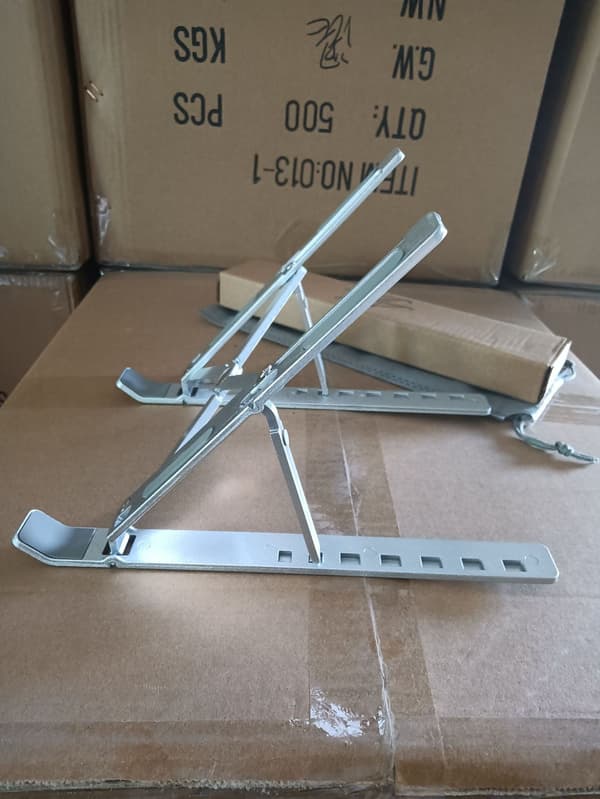 Bärbart hopfällbart laptopställ i aluminiumlegering, kylfäste för laptop, silver-11167