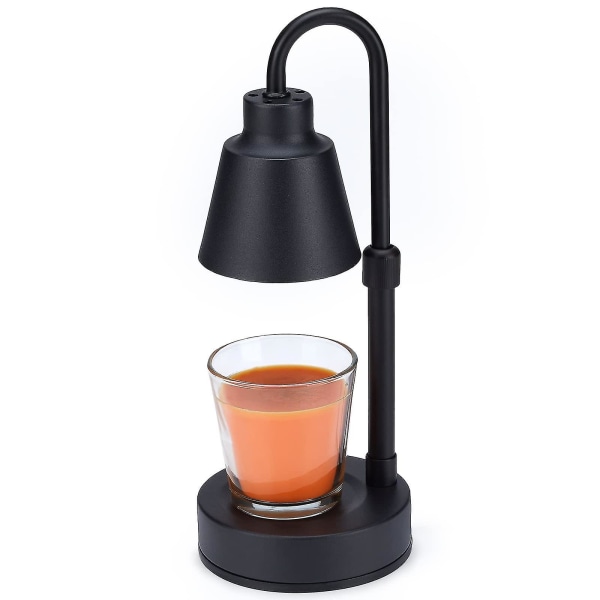 Hermetikk Lys Lampe, Aromatisk Lys Varmt Voks Lampe Justerbar Oppvarming 01-Black