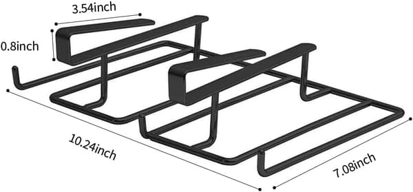 Multifunktionel Vinglasholder Kaffekrus Holder Glas Kopholder (Sort)