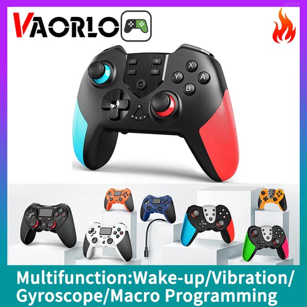 Blå trådløs Bluetooth-spilcontroller, kompatibel med PS3 og PC, gamepad-joysticktilbehør