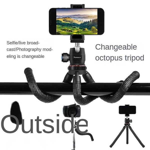 Mobil live streaming desktop tripod slr kamera blekksprut stativ selfie mini stativ