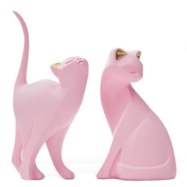 Pink Resin Cat Decoration Computer Desktop Decoration For Par