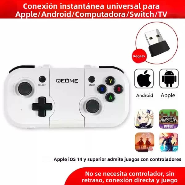 PiQ103 Bluetooth trådløs spillkontroller, kompatibel med Switch-stil, PS3, iOS, Android, PC