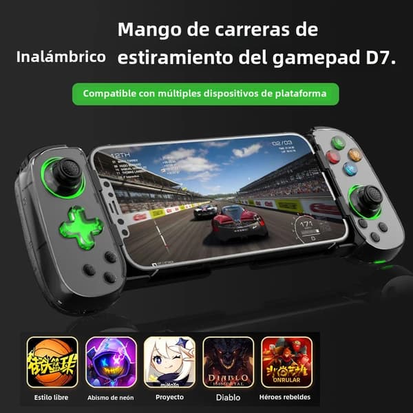 D10S Pink Trådløs Spilcontroller Kompatibel med Switch, Android, iOS og Tablet, Multiplatform Streaming Gamepad