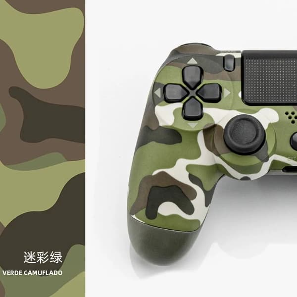 P05 Trådløs kontroller med PS4, seksakset rotasjon, programmerbare knapper, kompatibel med PS3, PC, iOS, Android