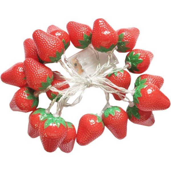LED Fruit Strawberry String Lights Batteridriven inomhus och Ou