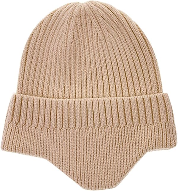 Vinterlue med øreklaffer Ulllue Hodevarmer Beanie for menn og kvinner Utendørs 1