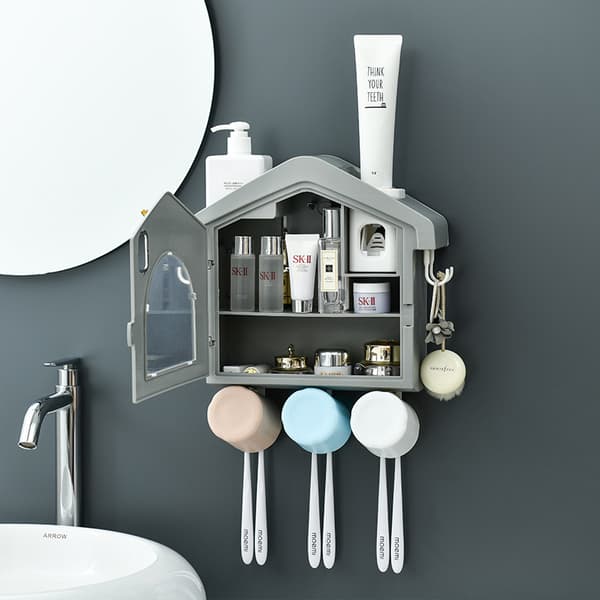Automatisk tannkremdispenser, tannbørsteholder