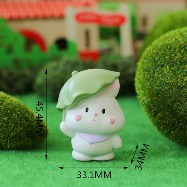 6 st nya japanska tecknade kanin söta mini kontors skrivbords dekoration tårta flicka hjärta flicka present 4-5cm