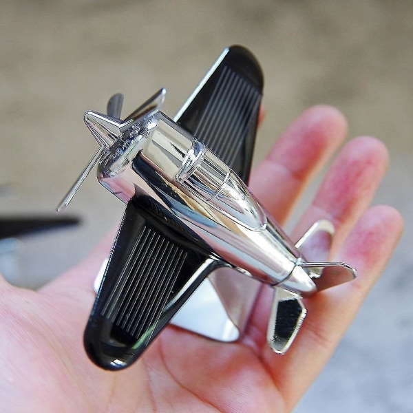 Solar Plane Model-pædagogisk legetøj Silver Black