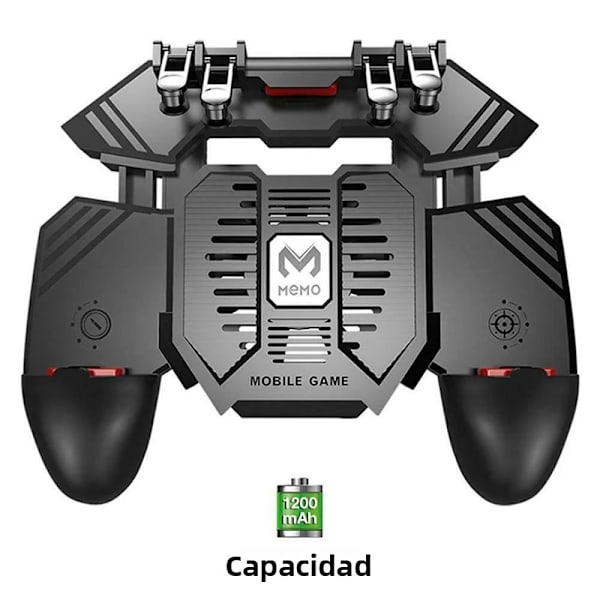 Blå 3D Mobil Spilcontroller, Bluetooth 5.0 Joystick, Kompatibel med iOS og Android, Udtrækkelig Gamepad