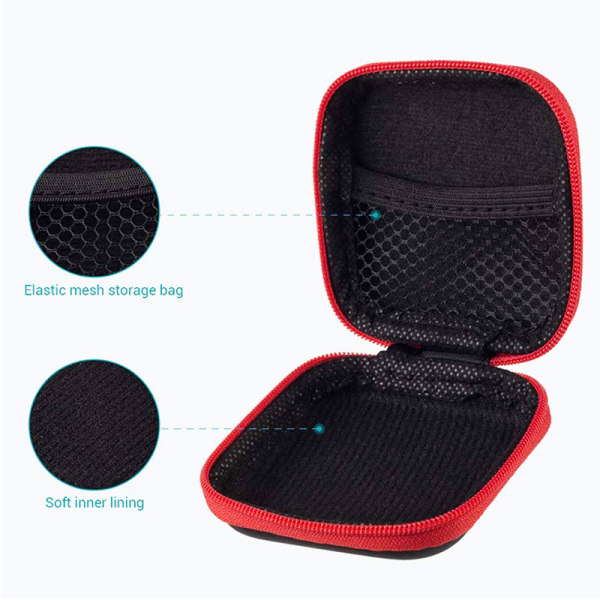 Case, 【2pack】 Bärbar liten case för öronsnäckor med karbinhake för hörlurar, hörsnäckor, hörsnäckor, SD-minneskort, kamerachip
