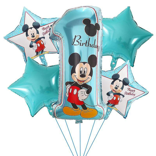 Mickey fødselsdagsfest dekorationer, Mickey balloner folie balloner til Mickey Mouse temafest