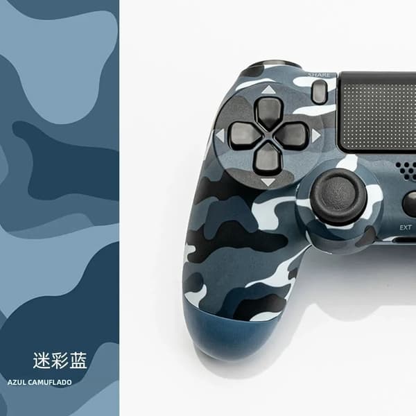 P05 Trådløs kontroller med PS4, seksakset rotasjon, programmerbare knapper, kompatibel med PS3, PC, iOS, Android