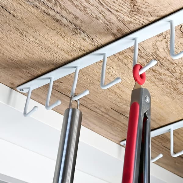 Metall Kopphållare Väggmonterad Koppförvaringsställ (2 Delar Vit)