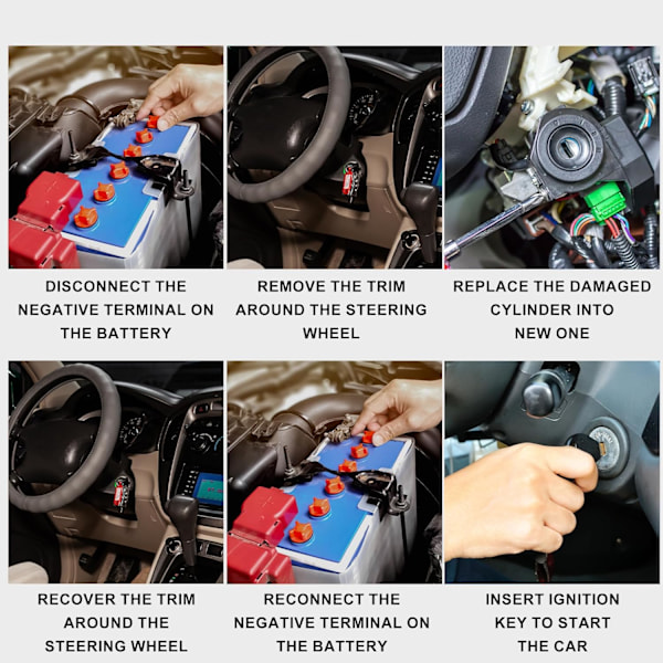 Sytytyslukon sylinteri avaimilla - Auton sytytyskytkin sylinterilukko - Nissan Xterra 2000-2004 Metalli Hopea Sävy 1 sarja