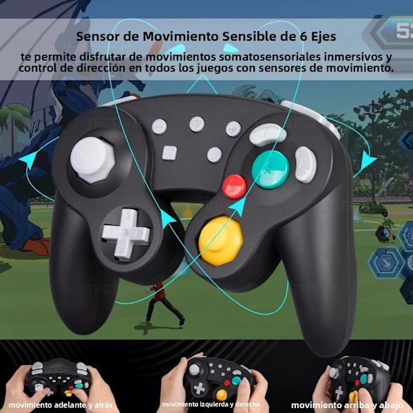 D9 Grå Trådløs Bluetooth Spilcontroller til Mobil, PC og Tablet, Dobbelte Hall Triggere, Kompatibel med Switch / PS3 / PS4