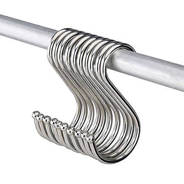 10 stk Rustfrit Stål S-formet Hængekrog Køkken Soveværelse Multifunktionel Rækværk S Hængekrog Spænde Holder Kroge - Ssxjv M
